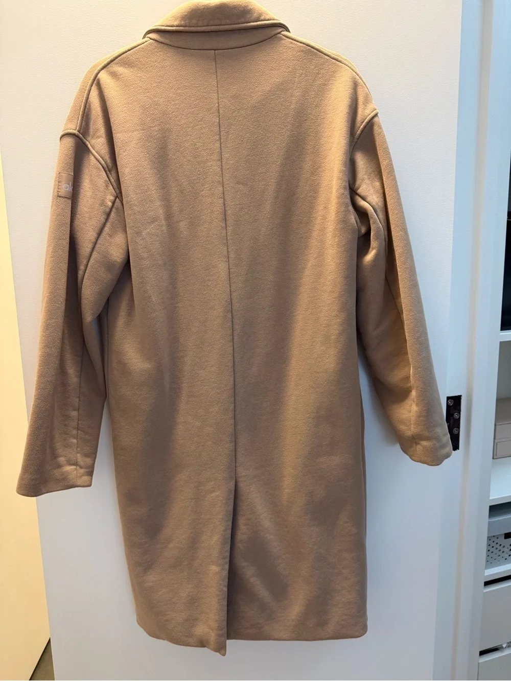 Alo Yoga Coat Single-Button Coat in Taupe